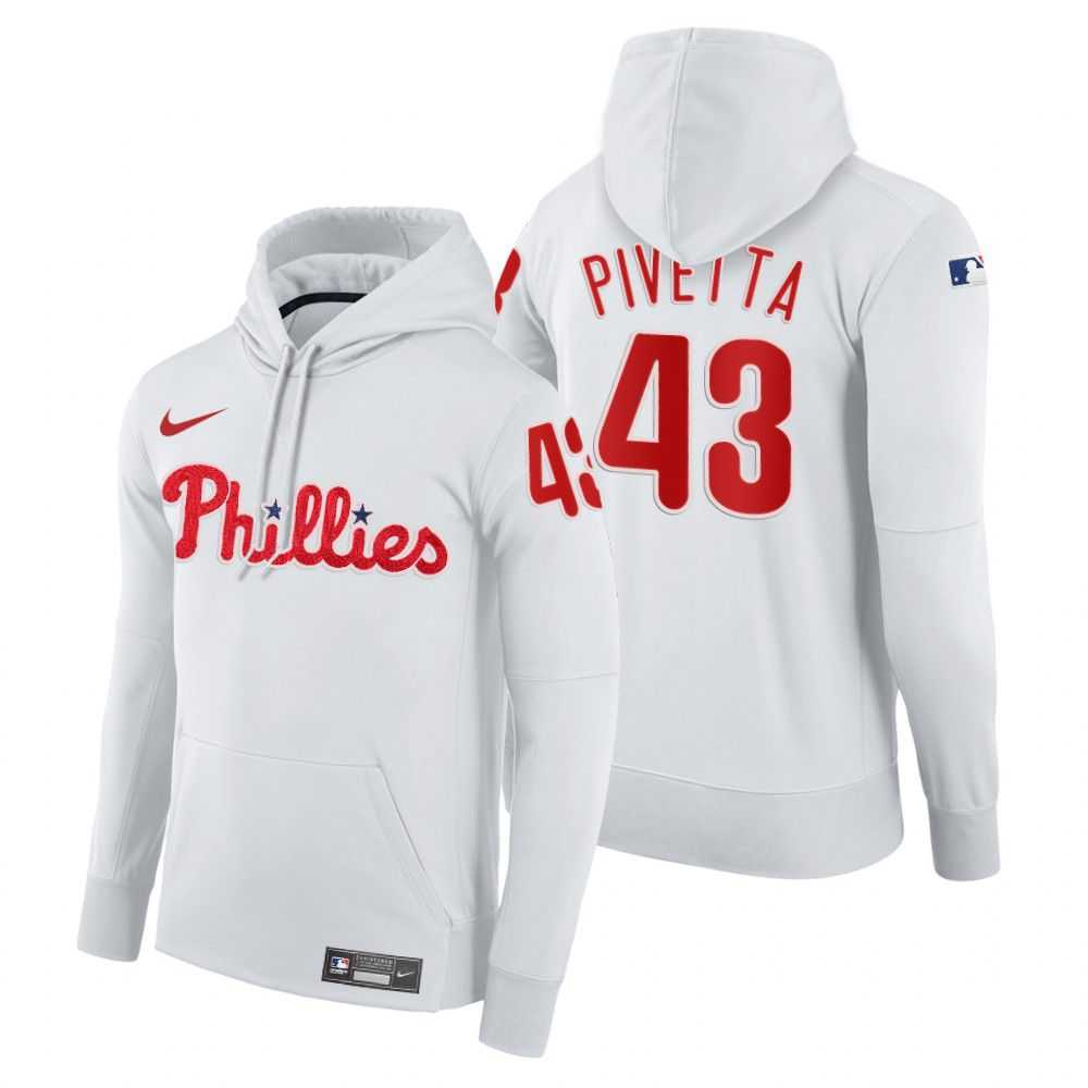 Men Philadelphia Phillies 43 Pivetta white home hoodie 2021 MLB Nike Jerseys